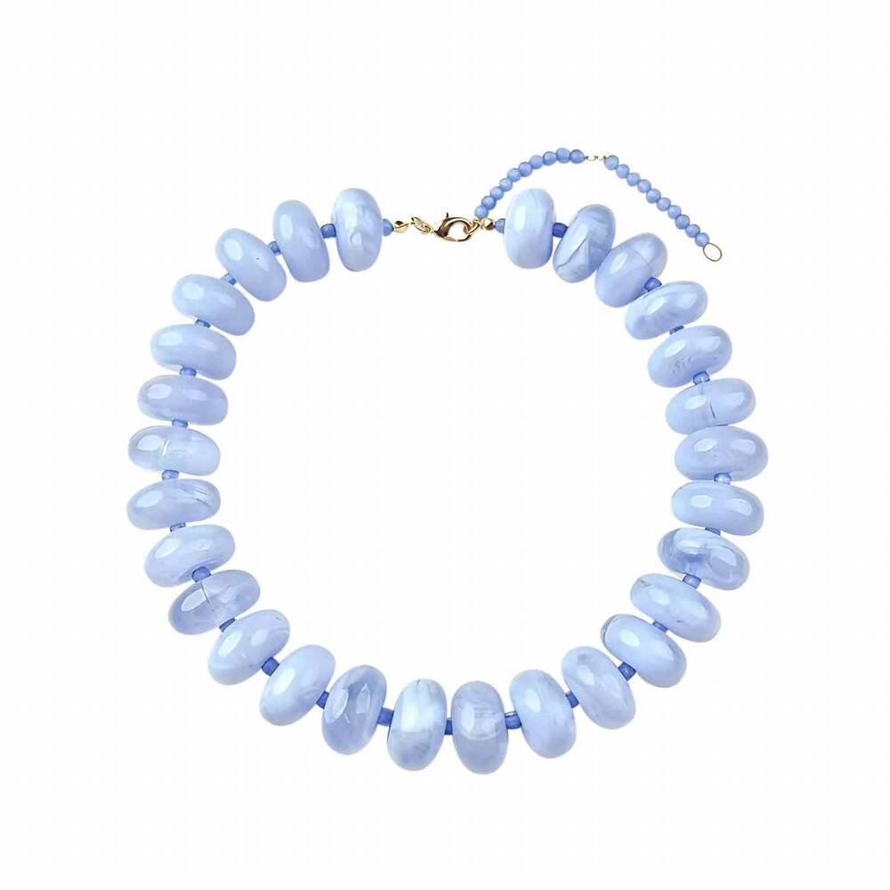NEW GEMELLI the newport necklace in light blue